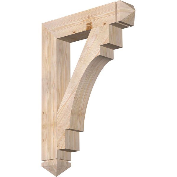 Ekena Millwork Merced Arts & Crafts Smooth Bracket, Douglas Fir, 5 1/2"W x 30"D x 42"H BKT06X30X42MRC03SDF - main